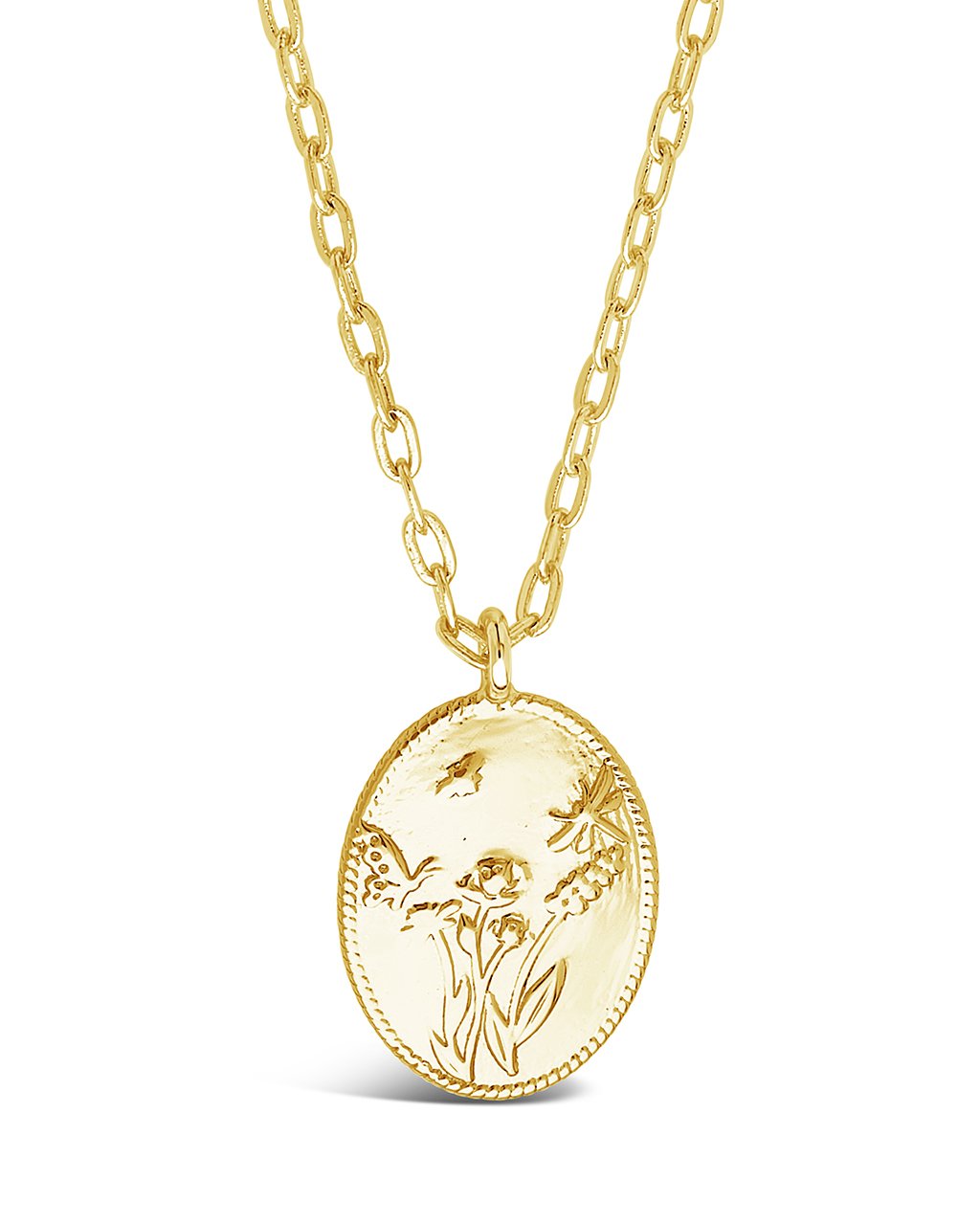 Sterling Forever Engraved Garden Pendant by Sterling Forever
