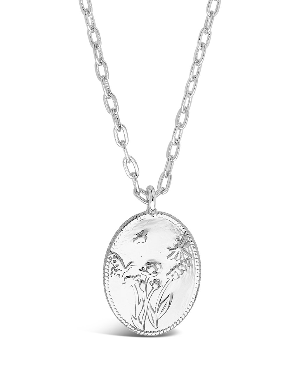 Sterling Forever Engraved Garden Pendant by Sterling Forever