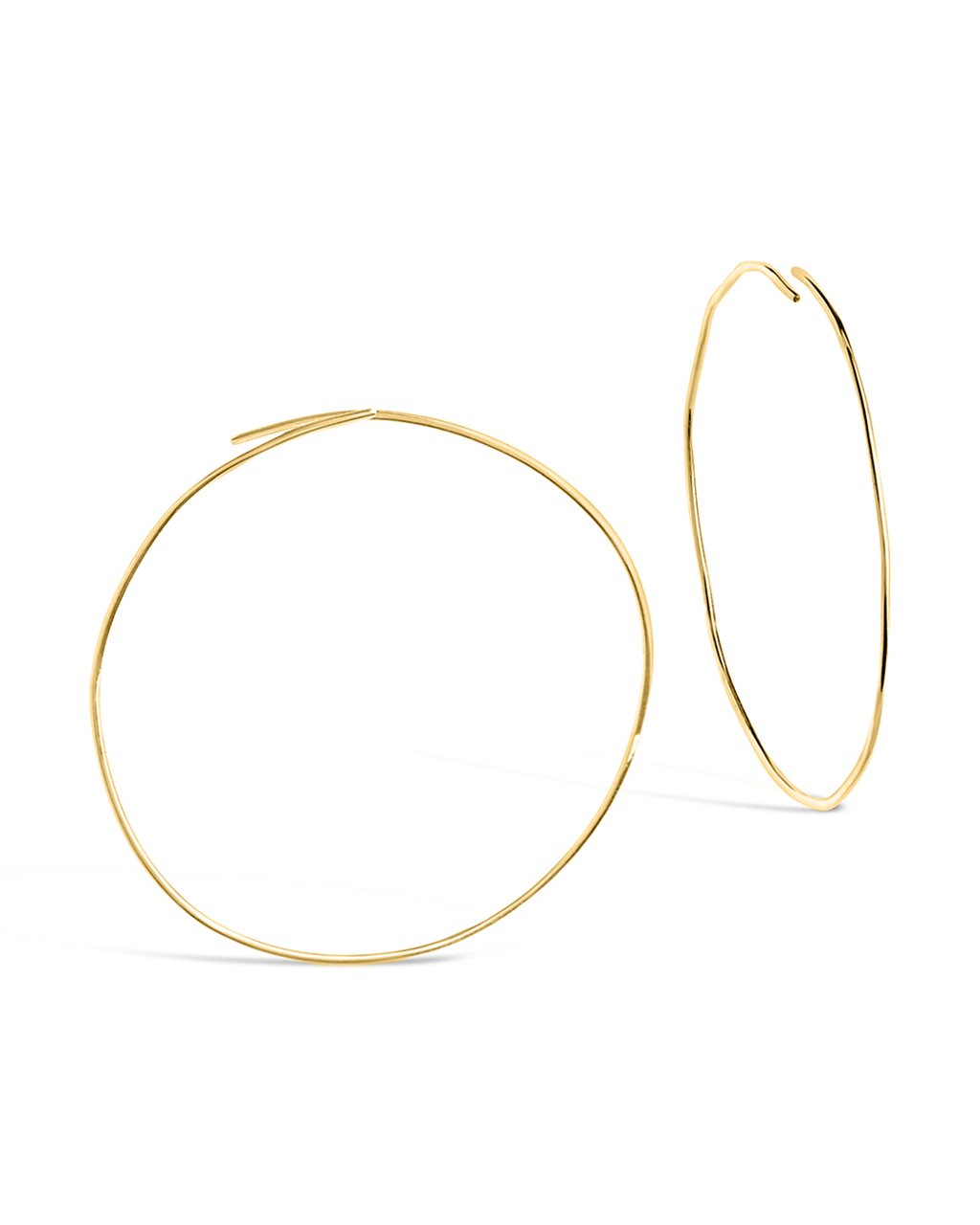 Sterling Forever Sterling Silver Threader Hoop Earrings by Sterling Forever