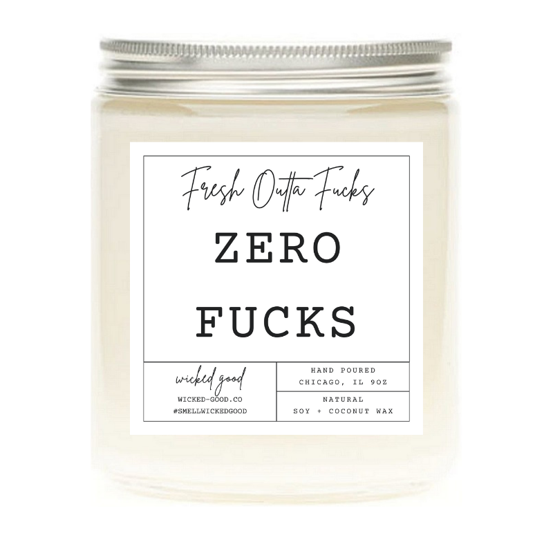 Wicked Good Perfume Zero Fucks Candle by Wicked Good Perfume