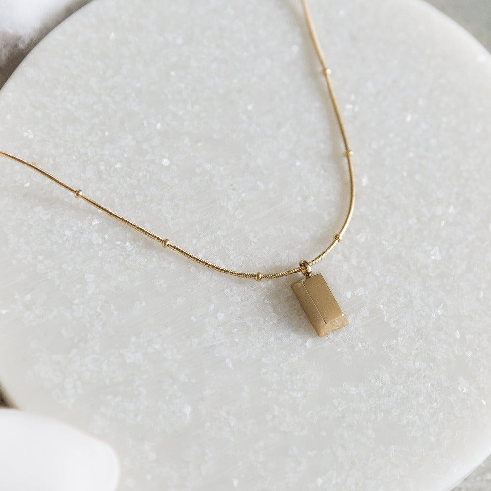 Arvo Arvo Gold Brick Necklace by Arvo