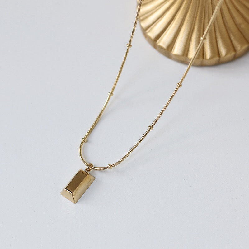 Arvo Arvo Gold Brick Necklace by Arvo