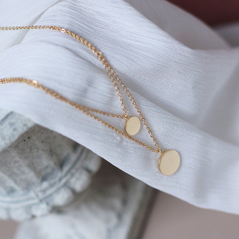 Arvo Arvo Layered Double Disc Necklace - Gold by Arvo