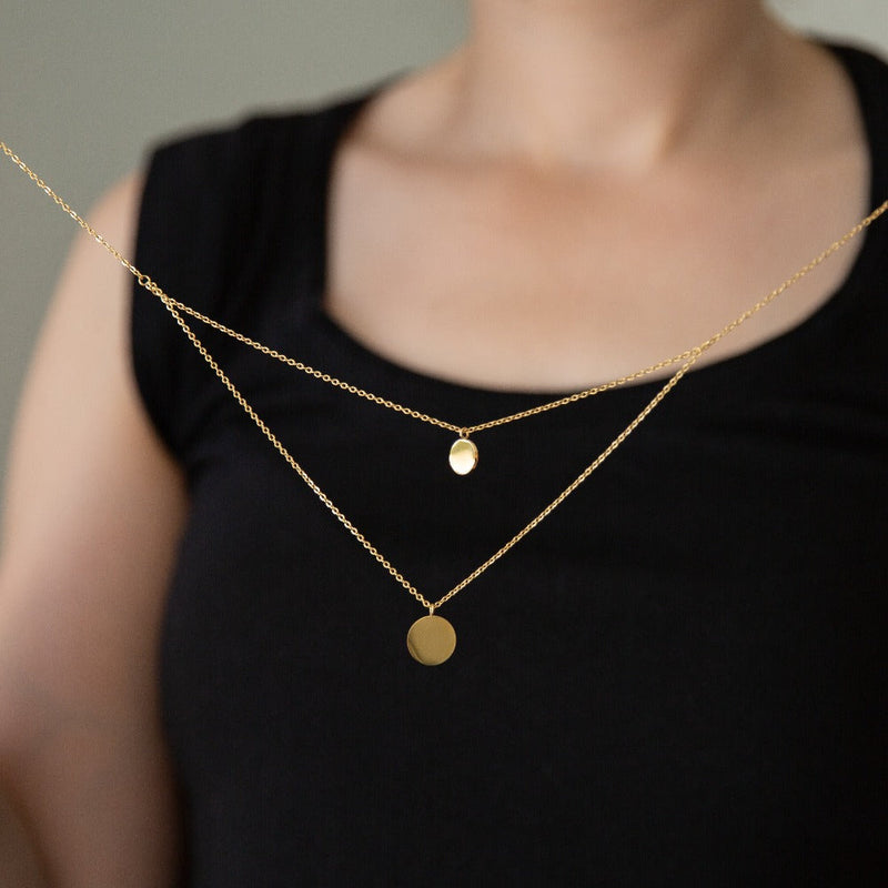 Arvo Arvo Layered Double Disc Necklace - Gold by Arvo