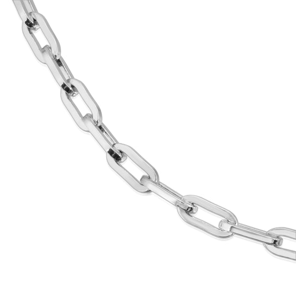 eklexic Silver Double Medium & Elongated Link Chain Necklace by eklexic