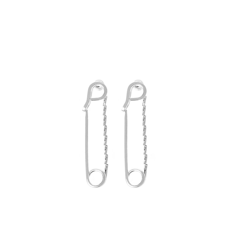 eklexic Small Twisted Safety Pin Earrings by eklexic