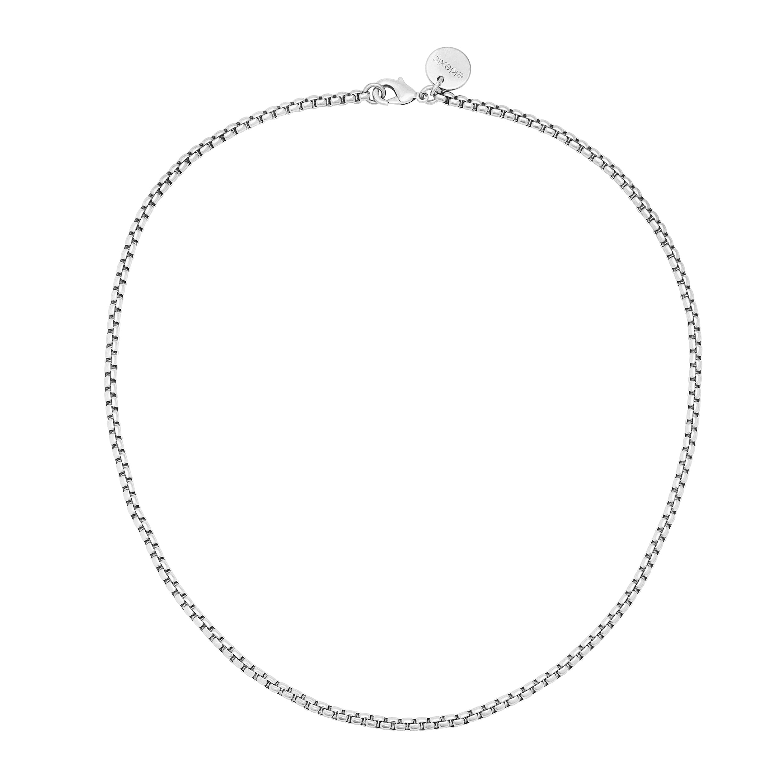 eklexic Thin Luciana Box Chain Necklace by eklexic