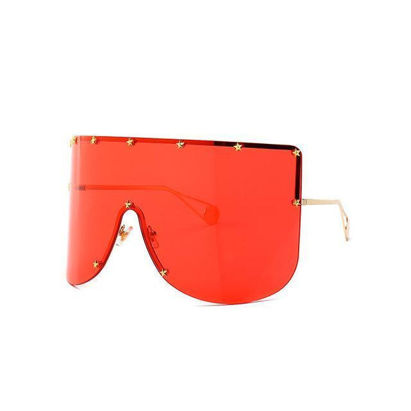 Marigold Shadows accessories Elaiza Oversized Sunglasses - Gold Red