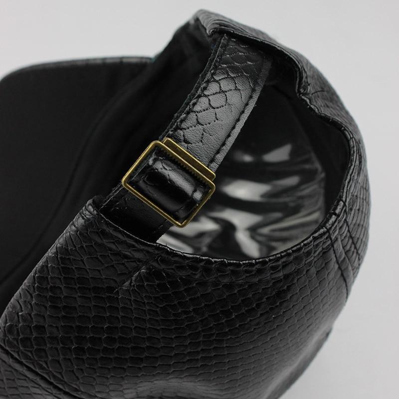 Marigold Shadows accessories Tatsu Leather Cap - Vegan Snakeskin