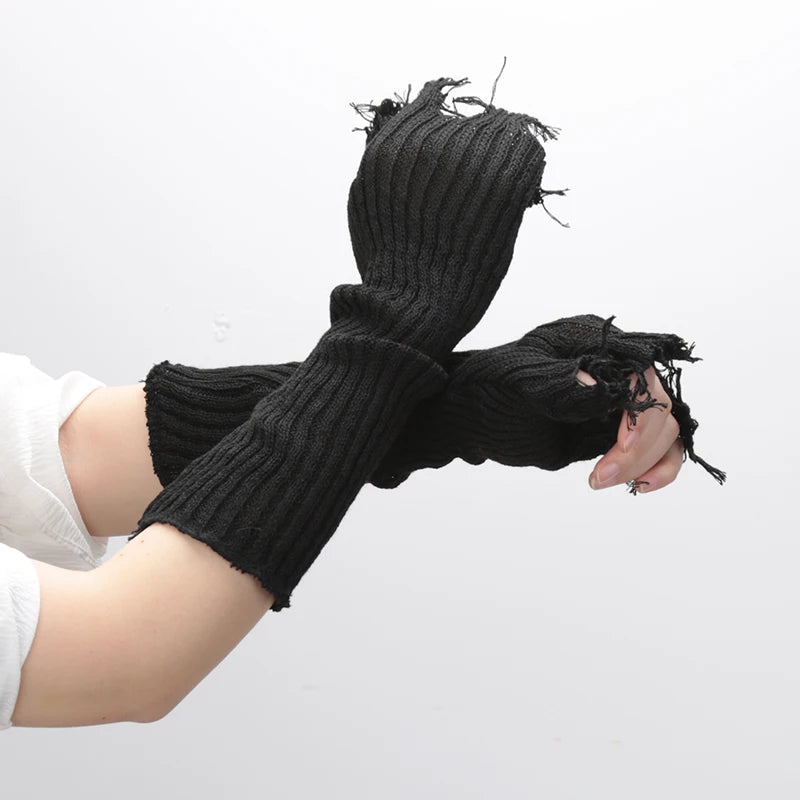 Marigold Shadows Accessories *** Zuriel Fingerless Gloves - Distressed