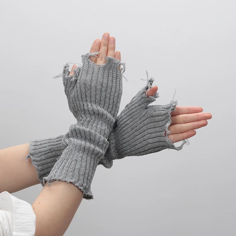 Marigold Shadows Accessories *** Zuriel Fingerless Gloves - Distressed