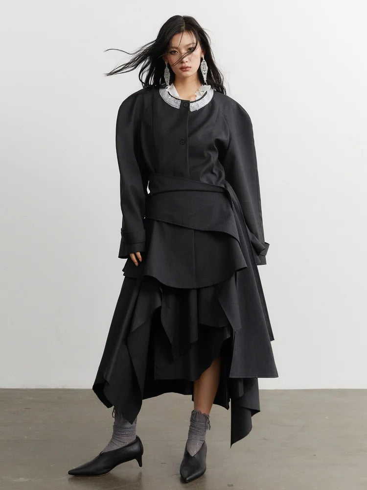 Marigold Shadows Blazers ** Sharka Belted Blazer