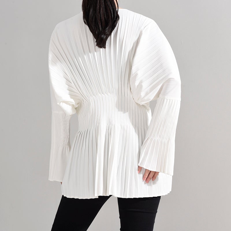 Marigold Shadows Blouses & Shirts Sakiya Pleated Long Sleeve Shirt