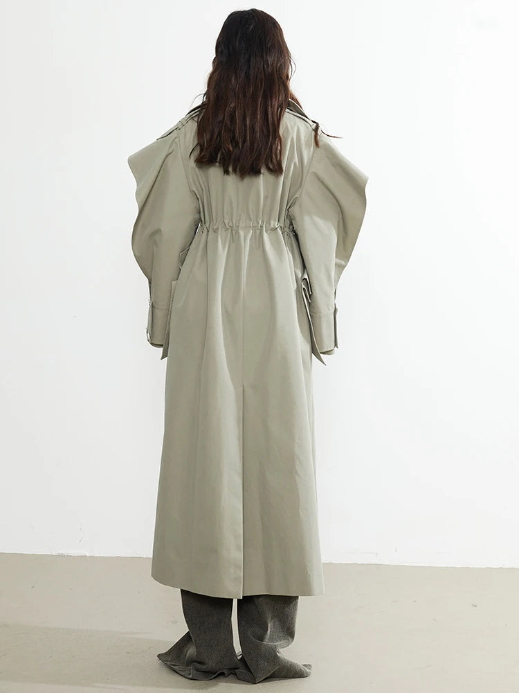 Marigold Shadows Coats Atadi Drawstring Trench Coat