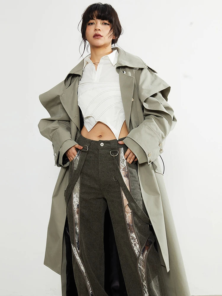 Marigold Shadows Coats Atadi Drawstring Trench Coat