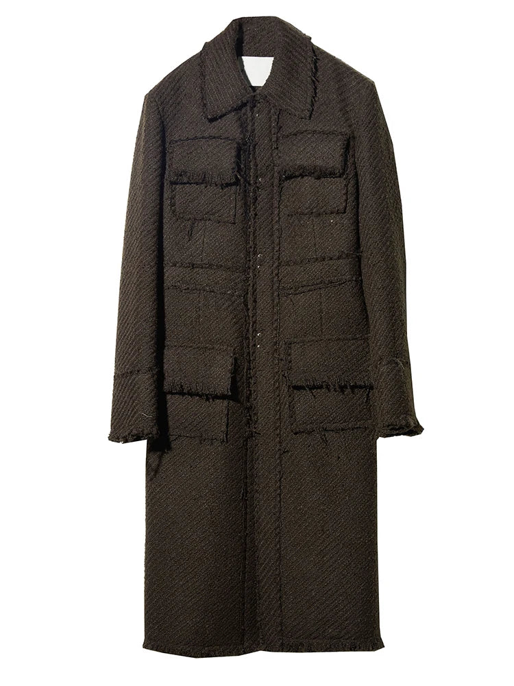 Marigold Shadows Coats Boblee Frayed Pocket Coat