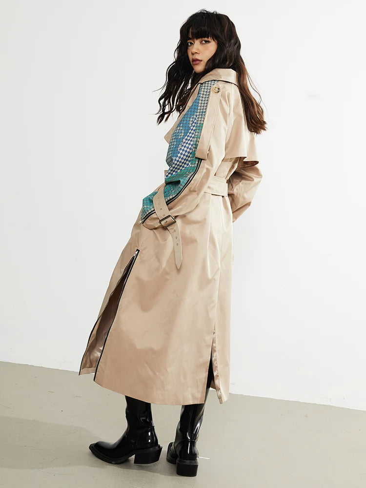 Marigold Shadows Coats Draciey Printed Trench Coat