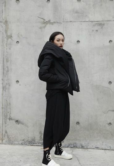 Marigold Shadows coats Faber Crop Puffer Coat