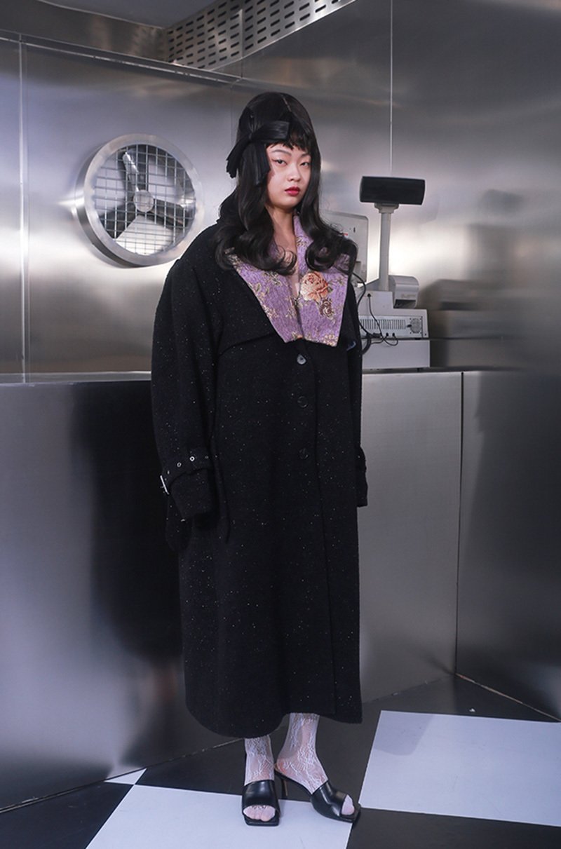 Marigold Shadows coats Hiromasa Loose Long Sleeve Coat