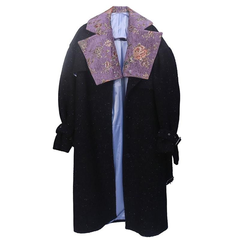 Marigold Shadows coats Hiromasa Loose Long Sleeve Coat