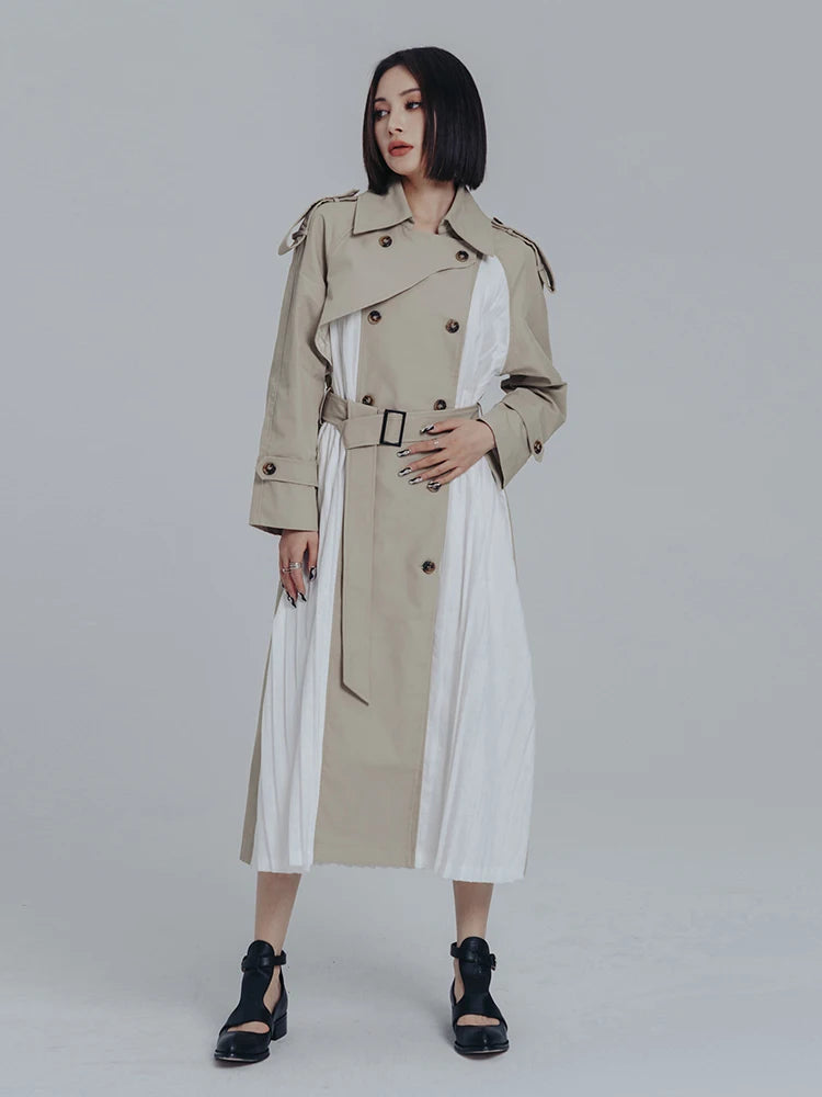 Marigold Shadows Coats Inspectah Pleated Trench Coat