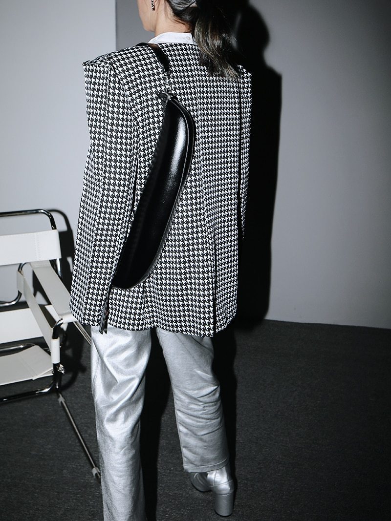 Marigold Shadows coats Mikazuki Houndstooth Blazer