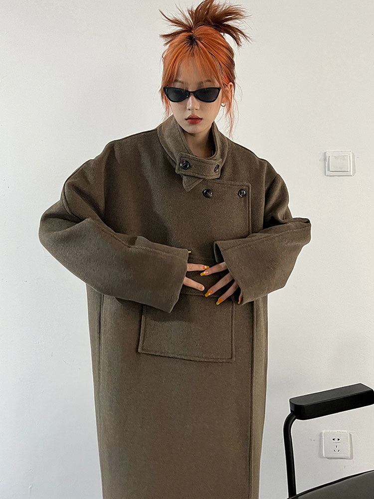 Marigold Shadows Coats Peana Pouch Pocket Pea Coat