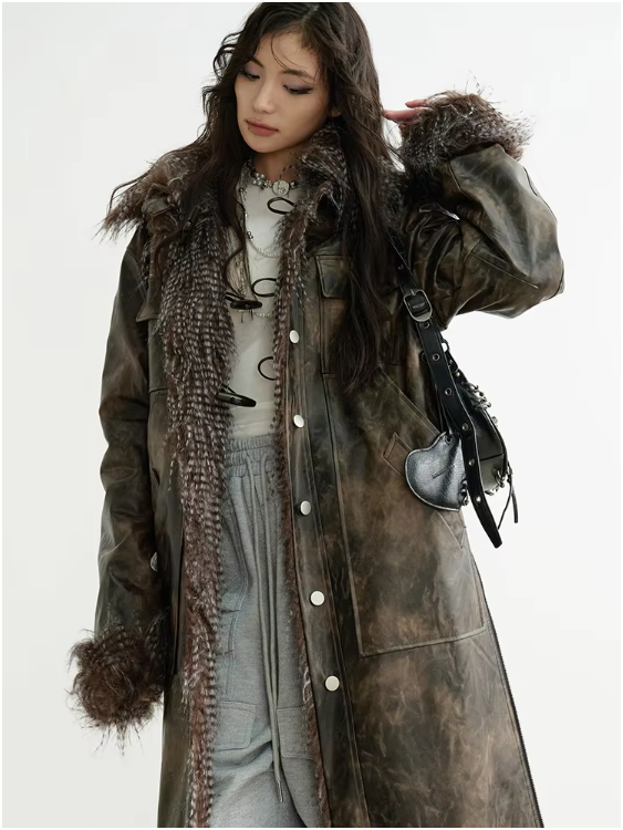 Marigold Shadows Coats Rumiko Reversible Fuzz Coat