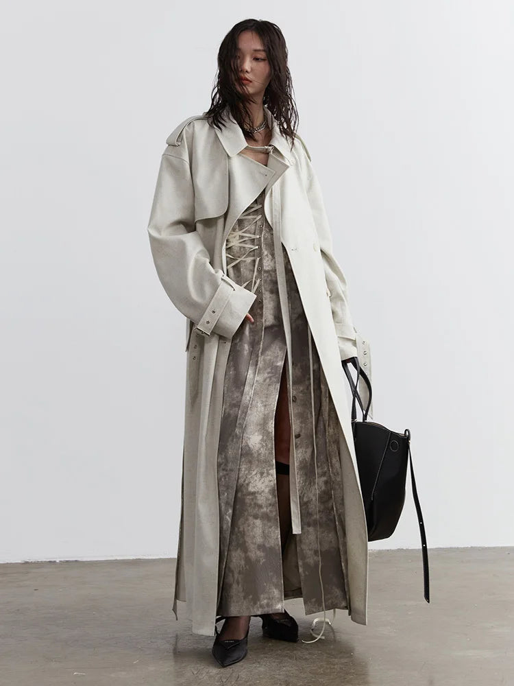 Marigold Shadows Coats Sahsuha Buckle Trench Coat