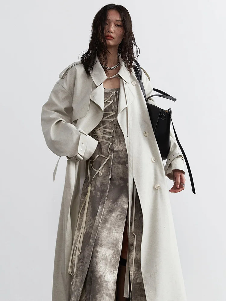 Marigold Shadows Coats Sahsuha Buckle Trench Coat