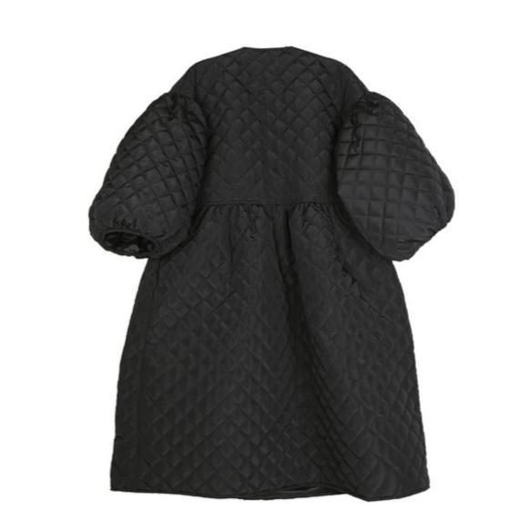 Marigold Shadows coats Sayaka Quilted Lantern Sleeve Coat