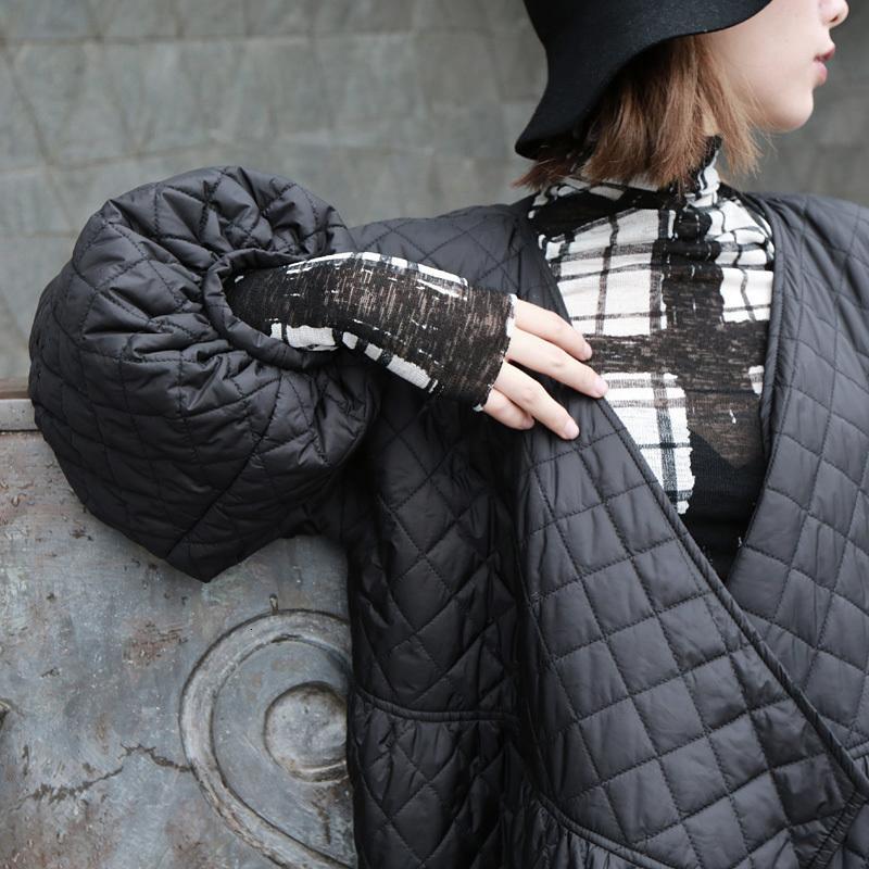 Marigold Shadows coats Sayaka Quilted Lantern Sleeve Coat