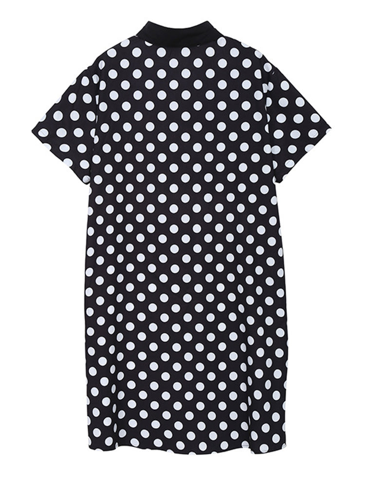 Marigold Shadows Dresses Annie Stripe Dot - Short Sleeve Dress