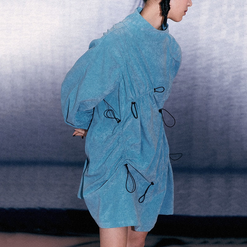 Marigold Shadows dresses Ayano Drawstring Long Sleeve Dress