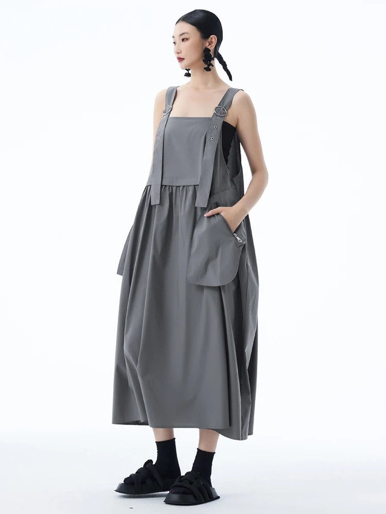 Marigold Shadows Dresses *** Canter Overall Pocket Dress