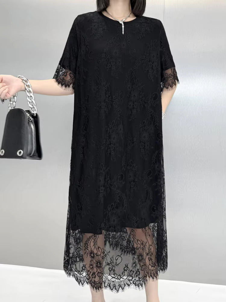 Marigold Shadows Dresses *** Darcelle Lace Bottom Tunic