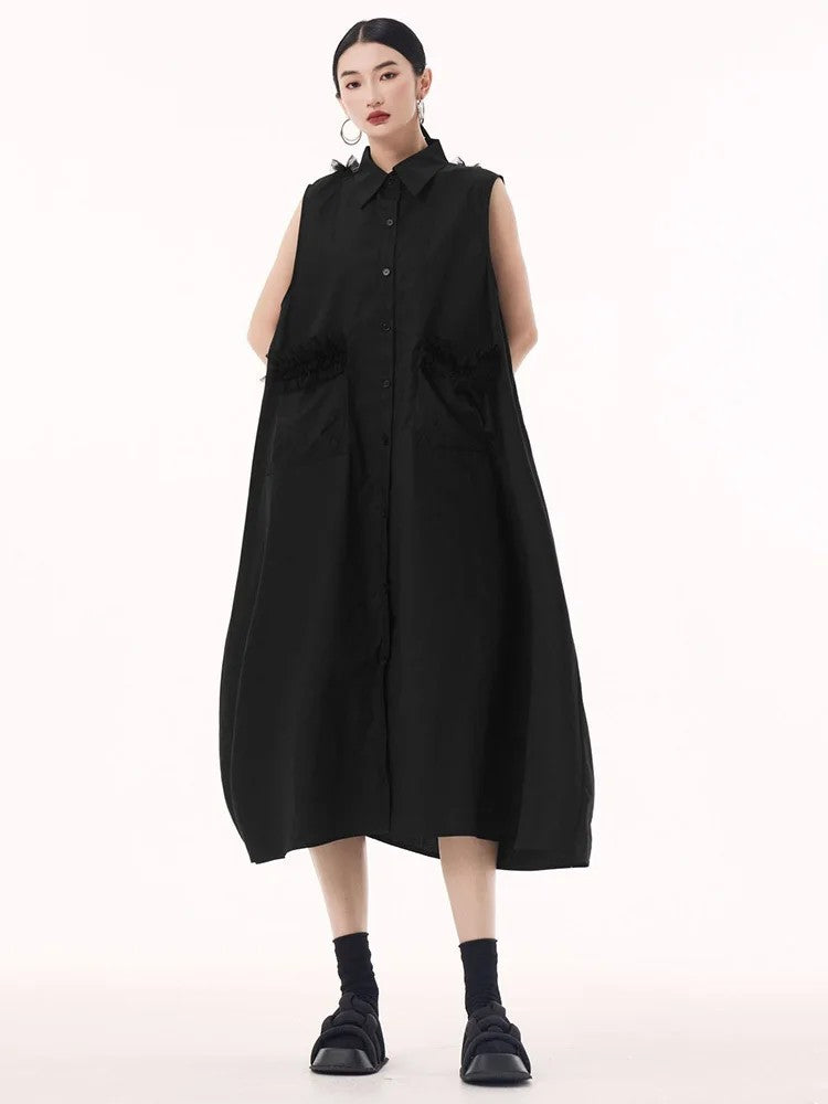 Marigold Shadows Dresses ** Jazzie Tulle Trim Tank Dress