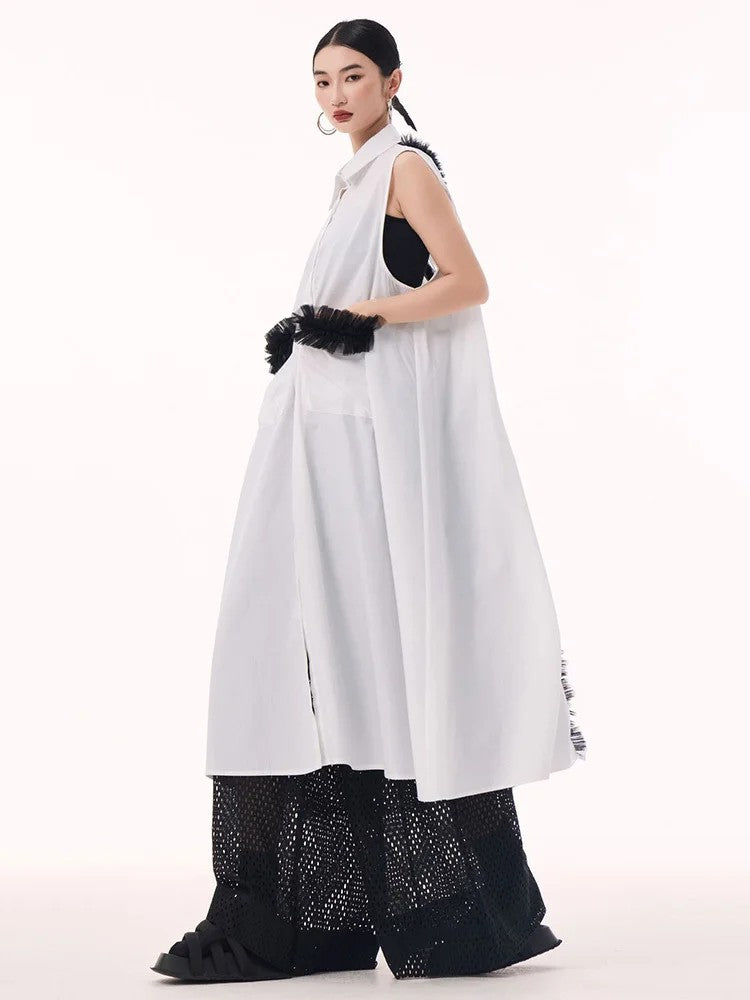 Marigold Shadows Dresses ** Jazzie Tulle Trim Tank Dress