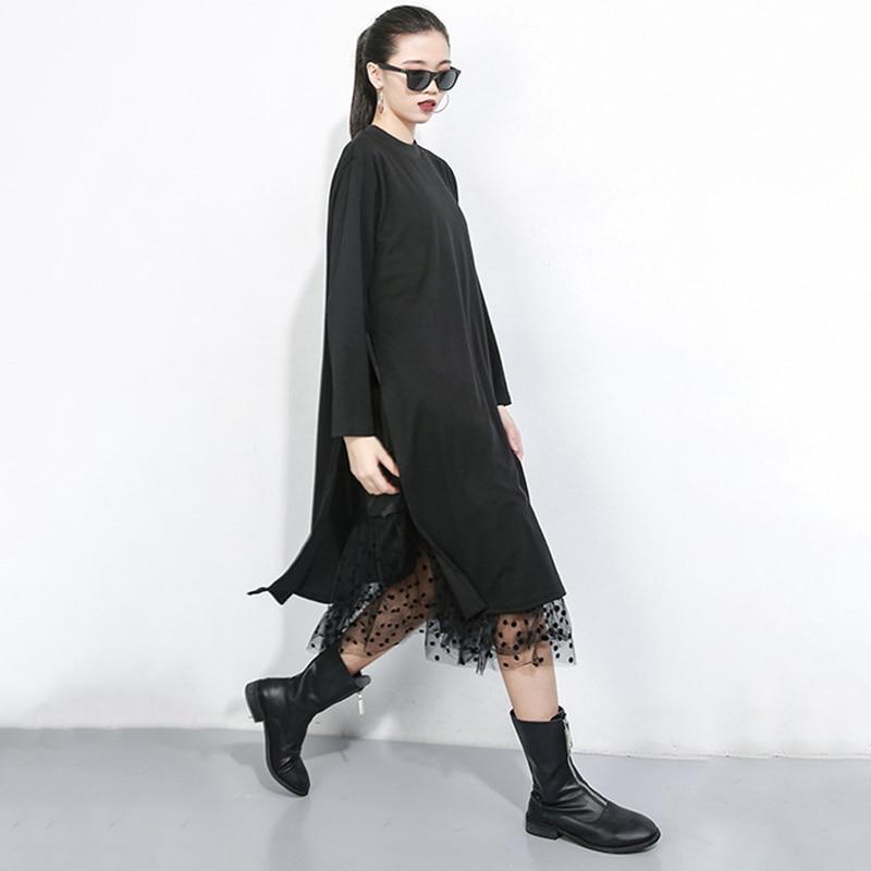 Marigold Shadows Dresses Kimi Mesh Long Sleeve Dress