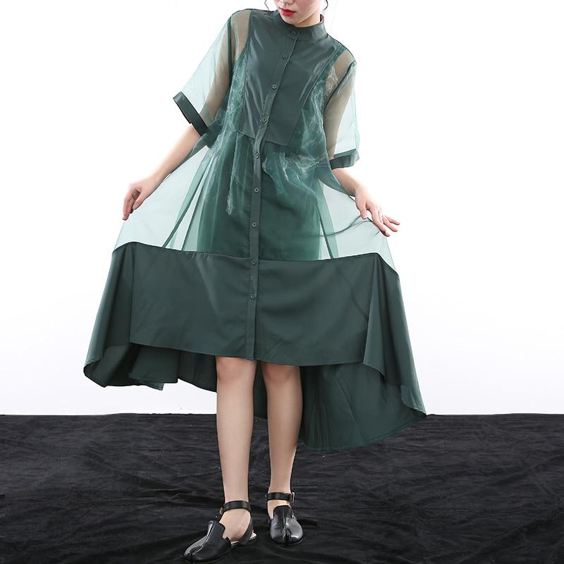 Marigold Shadows dresses Koharu Irregular Shirt Dress