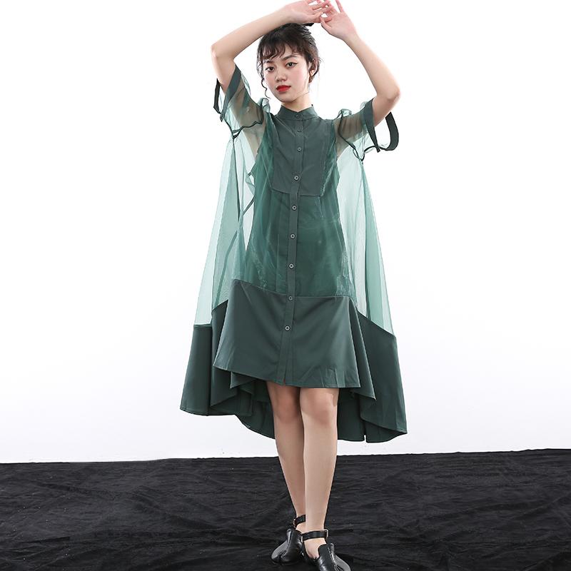 Marigold Shadows dresses Koharu Irregular Shirt Dress