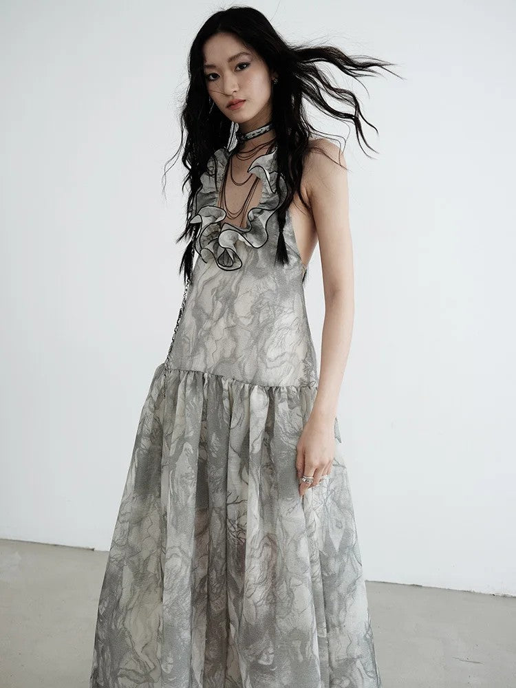 Marigold Shadows Dresses Marabella Ruffle Halter
