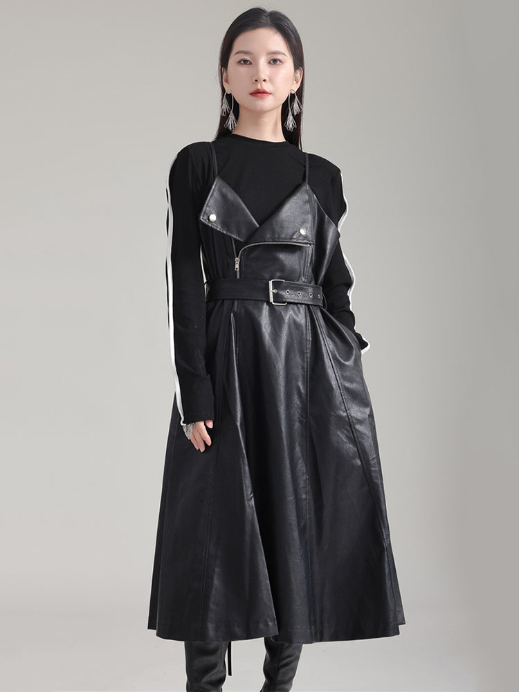 Marigold Shadows dresses Musset Vegan Leather Dress