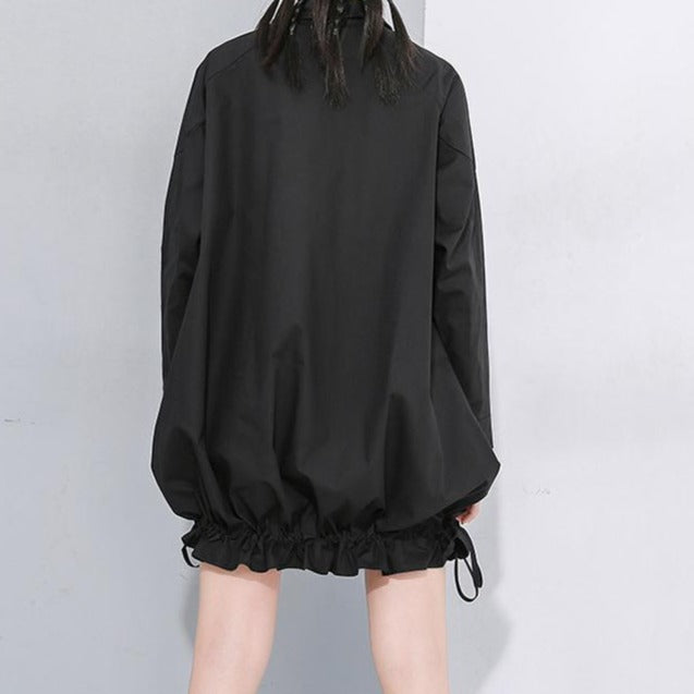 Marigold Shadows dresses Nishi Asymmetrical Long Sleeve Shirt Dress