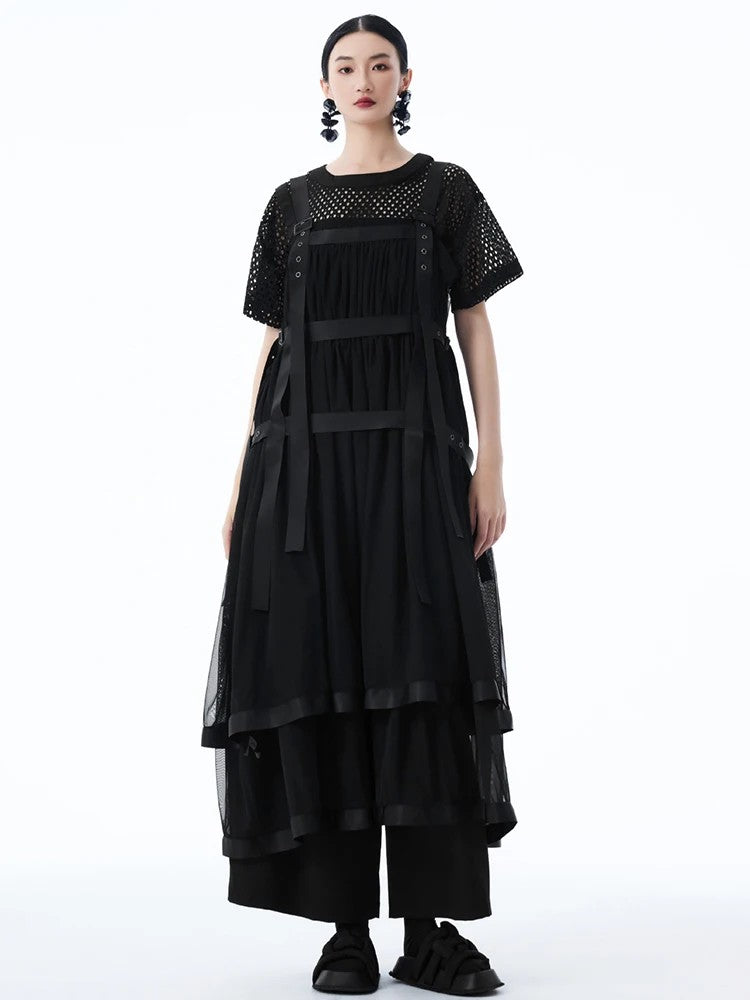 Marigold Shadows Dresses *** Sarigossion Sheer Layered Dress