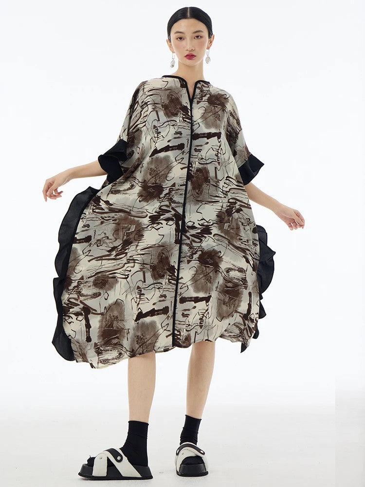 Marigold Shadows Dresses **Sauceee Oversize Ruffle Dress