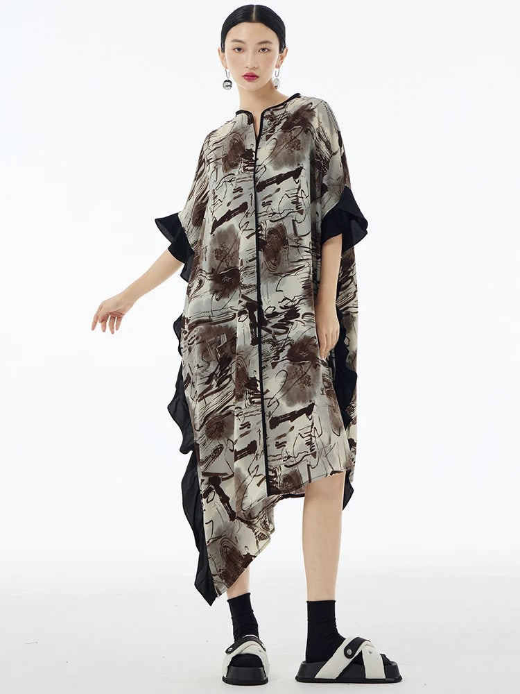 Marigold Shadows Dresses **Sauceee Oversize Ruffle Dress