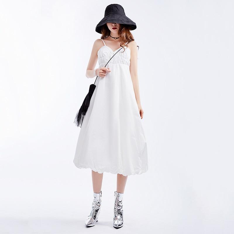 Marigold Shadows dresses Takaya Pleated Sleeveless Irregular Dress