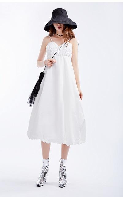 Marigold Shadows dresses Takaya Pleated Sleeveless Irregular Dress