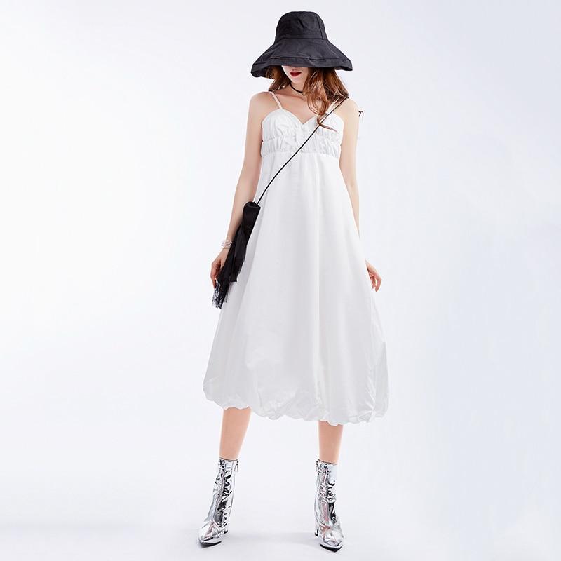 Marigold Shadows dresses Takaya Pleated Sleeveless Irregular Dress